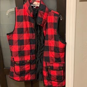 Buffalo check vest